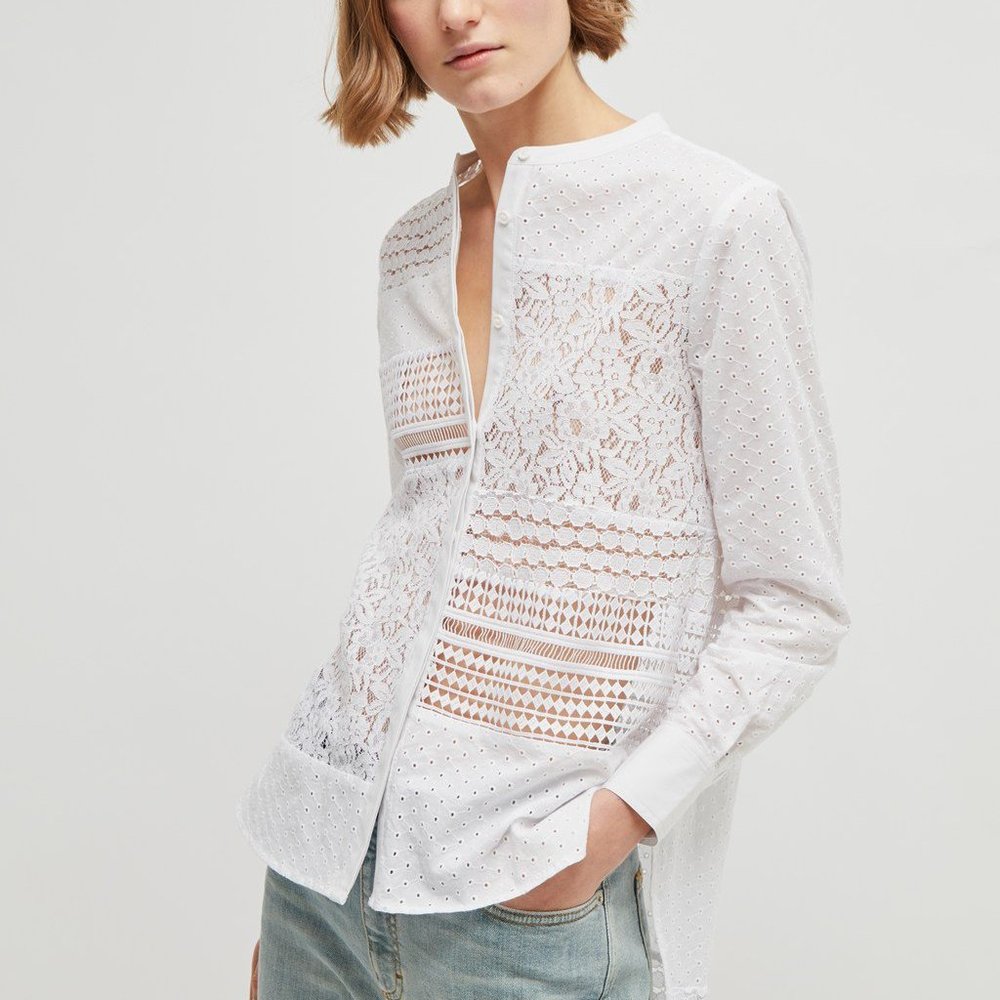 FRENCH CONNECTION The Celest Lace Mix Shirt